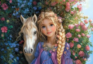 Castorland: Princess with a Horse (1500) legpuzzel