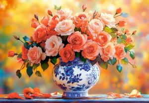 Castorland: Summer Roses (1500) legpuzzel