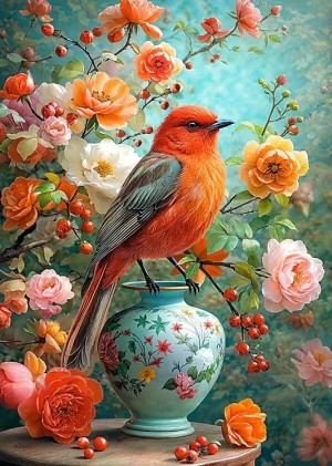 Cherry Pazzi: Floral Melody (1000) verticale puzzel