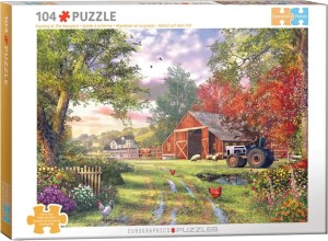 Eurographics: Evening at the Barnyard (104XL) legpuzzel