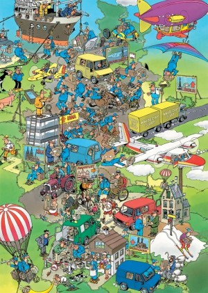 Jan van Haasteren: Oldtimer - Pakketstress (1000) verticale puzzel