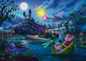 Thomas Kinkade Disney The Rescuers (1000) SCHADE AAN DOOS OP = OP