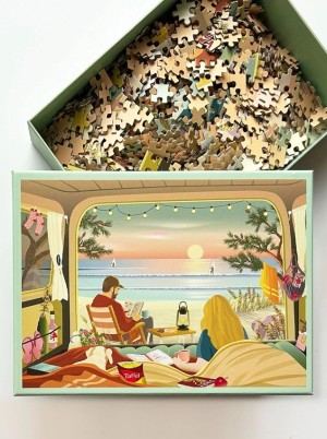 Vissevasse: Camper by the Ocean (1000) legpuzzel