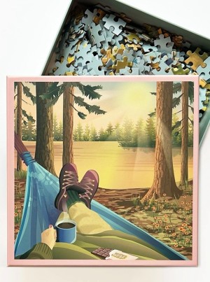 Vissevasse: Hiking and Me (500) vierkante puzzel