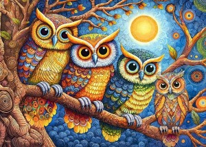 Cherry Pazzi: Moonlight Owls (500) legpuzzel