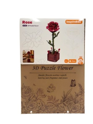 Inspirebox: 3D Bloem - Rose (97) 3d puzzel