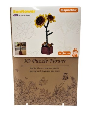 Inspirebox: 3D Bloem - Sunflower (121) 3d puzzel