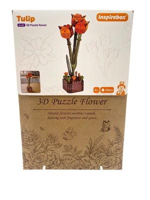 Inspirebox: 3D Bloem - Tulip (60) 3d puzzel