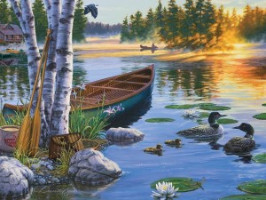 Cobble Hill: Morning on the Lake (275XXL) Easy Handling puzzel
