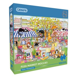 Gibsons: Flea Market Moggies (100XXL) legpuzzel