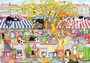 Gibsons: Flea Market Moggies (100XXL) legpuzzel