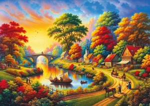 Art Puzzle: Riverside Festival (1500) legpuzzel