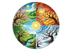 Art Puzzle: The Wheel of Four Seasons (570) ronde puzzel