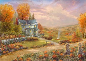 Schmidt: Thomas Kinkade - Autumn at Apple Hill (500) legpuzzel