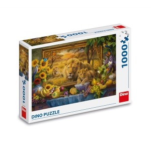 Dino: Lions Coming to Life (1000) legpuzzel