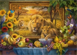 Dino: Lions Coming to Life (1000) legpuzzel
