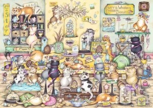 Ravensburger: Crazy Cats Easter Eggstravaganza (1000) kattenpuzzel