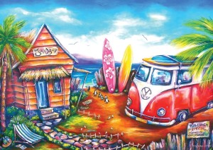 Art Puzzle: Surfing Camp (260XL) legpuzzel