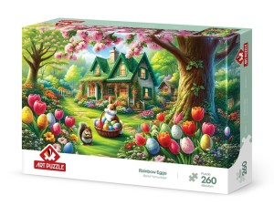 Art Puzzle: Rainbow Eggs (260XL) paaspuzzel