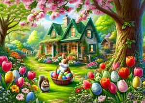 Art Puzzle: Rainbow Eggs (260XL) paaspuzzel