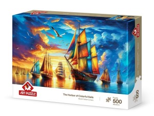 Art Puzzle: The Harbor of Colorful Sails (500) legpuzzel