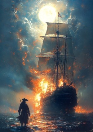 Art Puzzle: Behind the Flames (1000) verticale puzzel