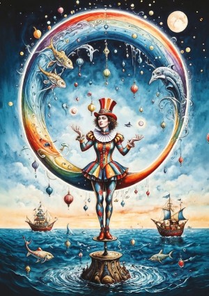 Art Puzzle: Ocean Acrobat (1500) verticale puzzel