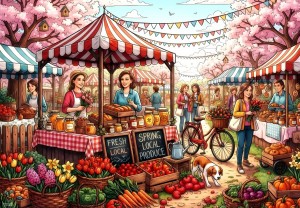 Alipson: Local Honey and Tulips Spring Farmers (1000) puzzel
