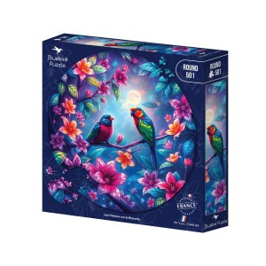 Bluebird: The Birds on the Branche (501) ronde puzzel