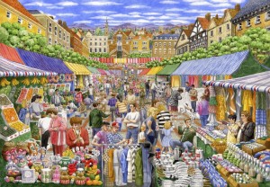 Grafika: A Day at the Market (1000) legpuzzel