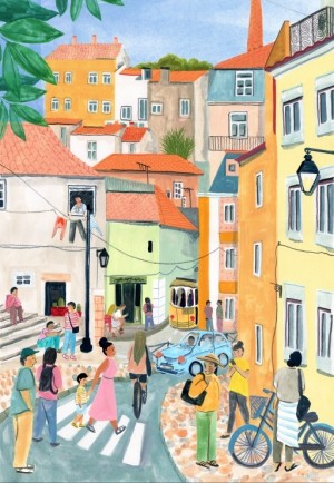 Pieces and Peace: Lisbon (1000) verticale puzzel