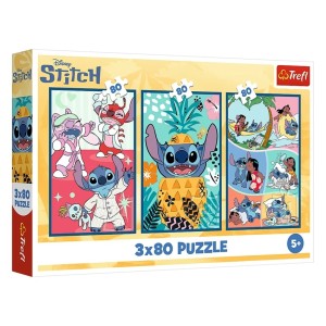 Trefl: Stitch (3x80) kinderpuzzels