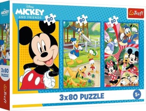 Trefl: Mickey (3x80) kinderpuzzels