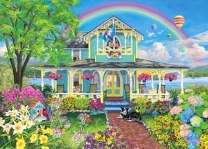 Bluebird: Blue Cottage (1500) legpuzzel