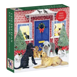 Galison: Christmas Cottage (1000) verticale puzzel