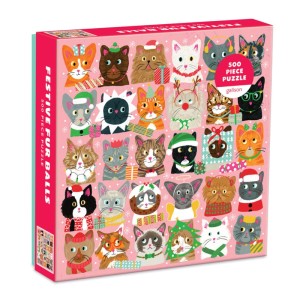Galison: Festive Furr Balls (500) kerstpuzzel