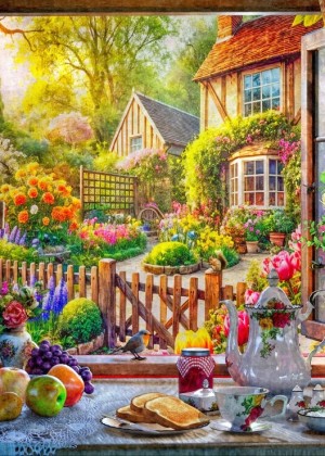 Bluebird: Country Breakfast (500) verticale puzzel