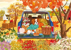 Magnolia: Dog in the Car (1000) herfstpuzzel