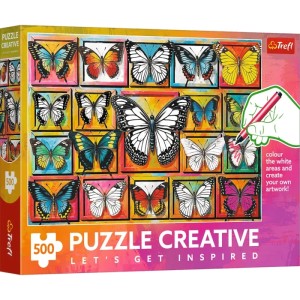 Trefl: Puzzle Creative - Butterfly Collection (500) vlinderpuzzel