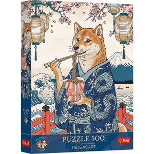 Trefl: Shiba's Noodle Meditation (500) verticale puzzel