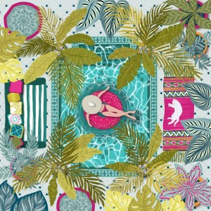 Pieces and Peace: Summer Pool (1024) vierkante puzzel