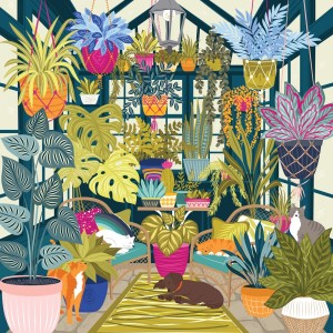 Pieces and Peace: Greenhouse (1024) vierkante puzzel