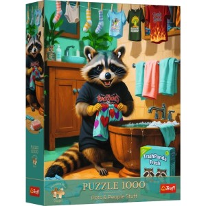 Trefl: Raccoon Laundry Day (1000) verticale puzzel