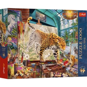 Trefl: Leopards in the Painting Studio (1000) legpuzzel