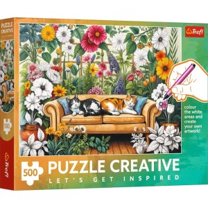 Trefl: Puzzle Creative - Cat Orangery (500) kattenpuzzel