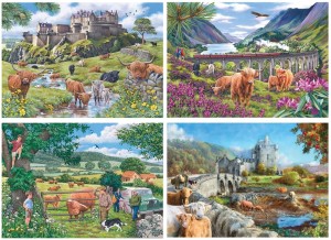 House of Puzzles: Roaming the Highlands (4x500) legpuzzels