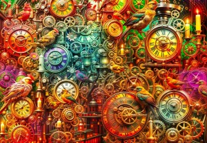 Grafika: The Secret Bird Clock (1000) legpuzzel