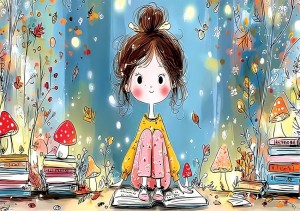 Yazz: Girl and Books (1000) legpuzzel