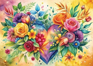 Yazz: Flower Heart (1000) legpuzzel