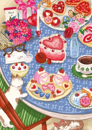 Magnolia: Cat Feast (1000) verticale puzzel